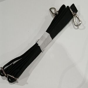 Black Nylon Crossbody/Shoulder Strap with Silver Hardware